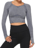Breatheable High Elastic Seamless Yoga Top - SEASUM
