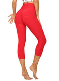Form Fitting Textured Soft Workout Capris - SEASUM