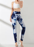 SEASUM Tie-dyed Leggings Compression Yoga Pants for Women - SEASUM