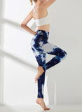 SEASUM-SEASUM Women's Tie-dyed Textured Leggings