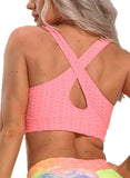 SEASUM Women V Neck Honrycomb Sports Bras - SEASUM