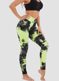 SEASUM Tie-dyed Leggings Compression Yoga Pants for Women - SEASUM