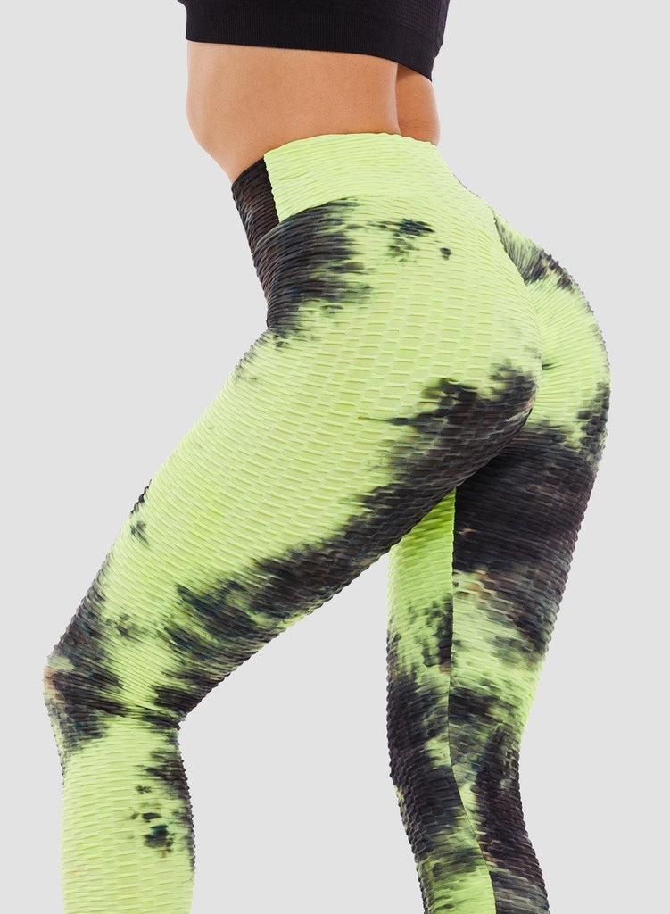 SEASUM Tie-dyed Leggings Compression Yoga Pants for Women - SEASUM