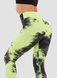 SEASUM Tie-dyed Leggings Compression Yoga Pants for Women - SEASUM