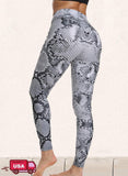 Snake Print Training Workout Yoga Pants - SEASUM
