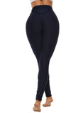 SEASUM-SEASUM Textured Running Lifting Bodycon Leggings