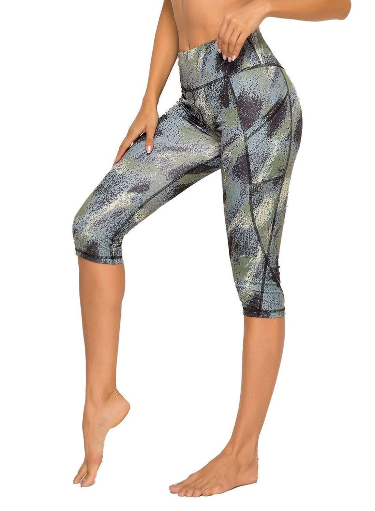 Floral Capris Yoga Pants for Fitness - SEASUM