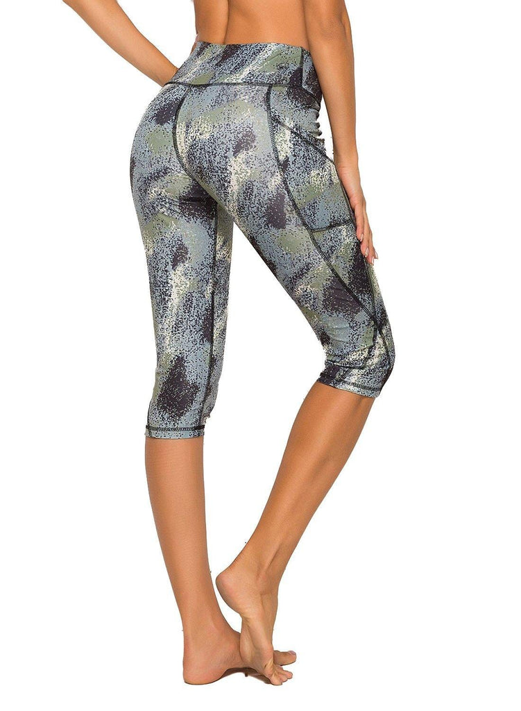 Floral Capris Yoga Pants for Fitness - SEASUM