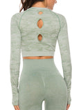Camouflage Seamless Yoga Top - SEASUM