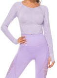 Breatheable High Elastic Seamless Yoga Top - SEASUM
