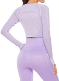 High Elastic Soft Seamless Long Sleeve Yoga Top - SEASUM