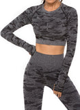 Camouflage Seamless Yoga Top - SEASUM