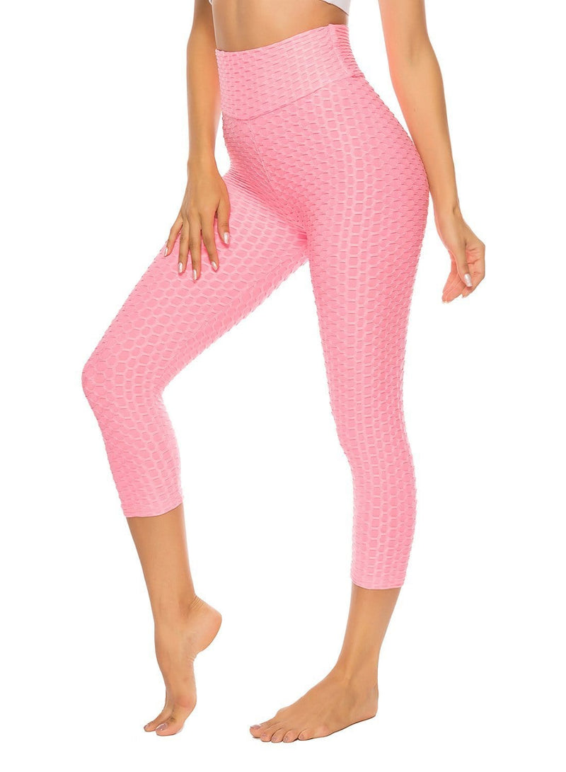Women's Textured Tummy Control Workout Capris - SeasumFits