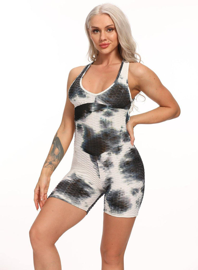 SEASUM Women Backless Short Sports Jumpsuits - SEASUM