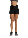 Textured Ruched Fitness Women Yoga Shorts - SEASUM