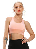 Women Contrast Color Seamless Sports Bra - SEASUM
