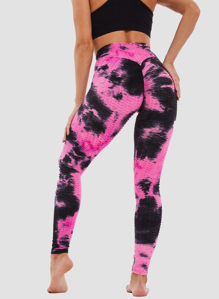 SEASUM Tie-dyed Leggings Compression Yoga Pants for Women - SEASUM