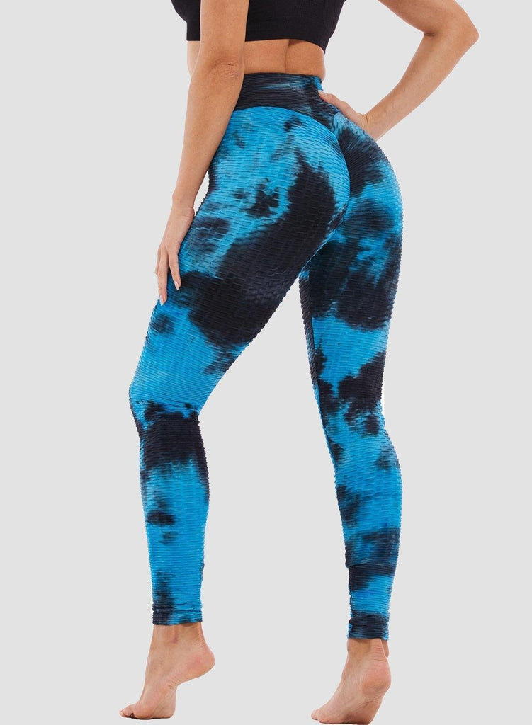 SEASUM Tie-dyed Leggings Compression Yoga Pants for Women - SEASUM