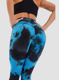 SEASUM Tie-dyed Leggings Compression Yoga Pants for Women - SEASUM