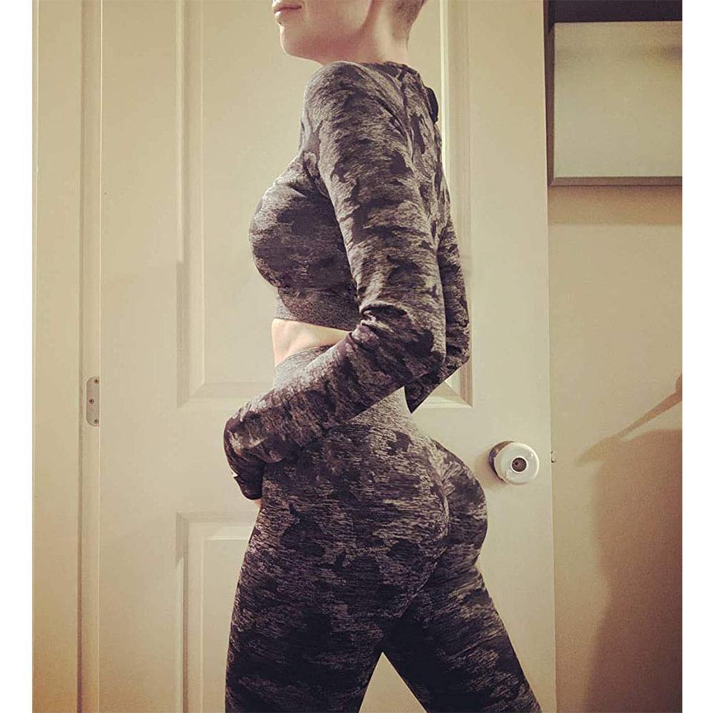 Camouflage Breatheable Soft Women Leggings - SEASUM