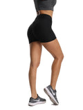 Textured Ruched Fitness Women Yoga Shorts - SEASUM