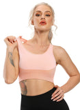 Women Contrast Color Seamless Sports Bra - SEASUM