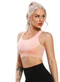 Women Contrast Color Seamless Sports Bra - SEASUM