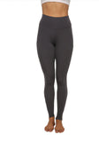 SEASUM-Solid Color Ruched High Waist Pockets Fitness Leggings