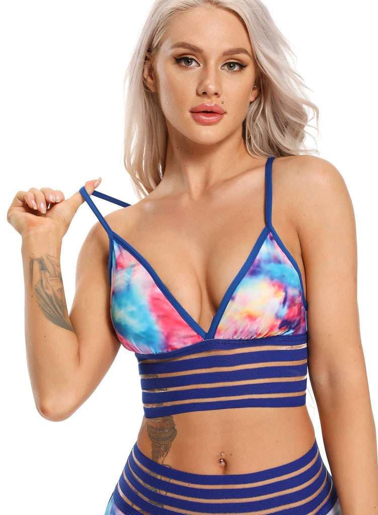 Sexy Hem Strapy Workout Sports Bra - SEASUM