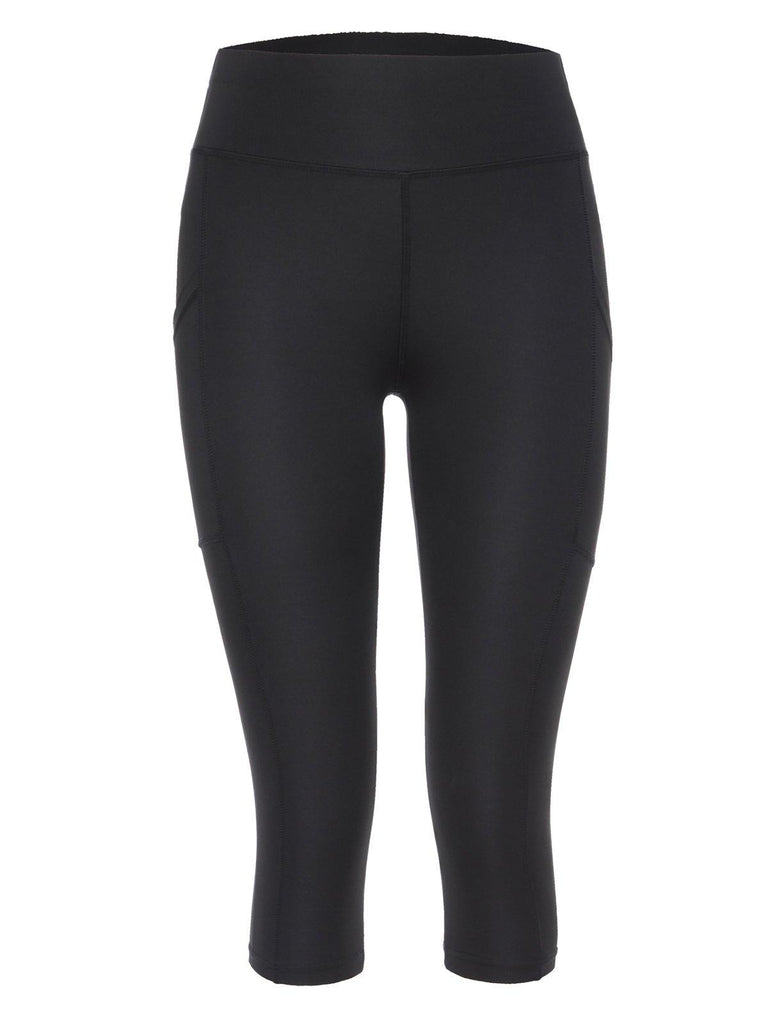 SEASUM Women's Workout Running Ruched Pockets Capris - SEASUM