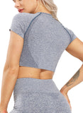SEASUM Solid Color Seamleass Body Form Tops - SEASUM