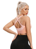Women Contrast Color Seamless Sports Bra - SEASUM