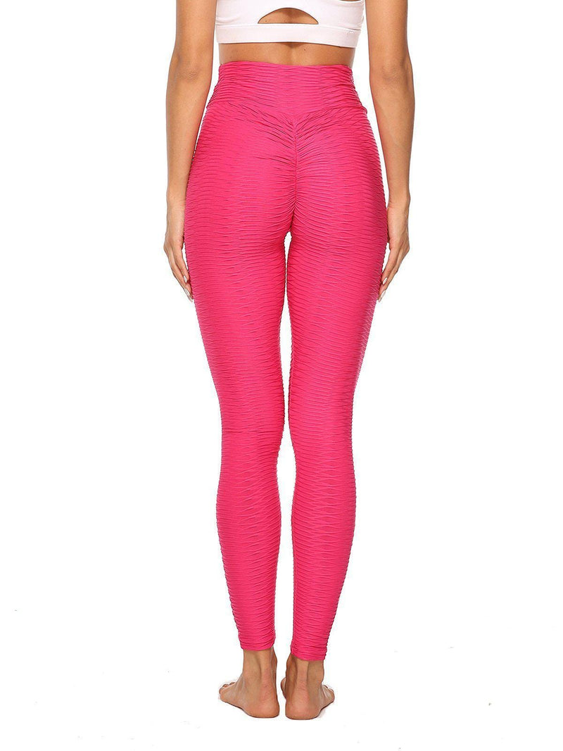 SEASUM-SEASUM Textured Running Lifting Bodycon Leggings