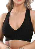SEASUM Women V Neck Honrycomb Sports Bras - SEASUM