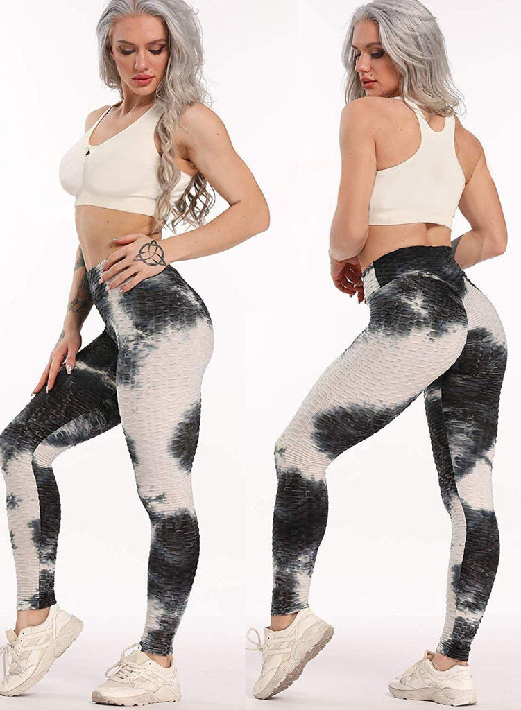 SEASUM-SEASUM Women's Tie-dyed Textured Leggings
