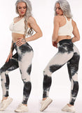 SEASUM-SEASUM Women's Tie-dyed Textured Leggings