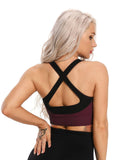Women Contrast Color Seamless Sports Bra - SEASUM