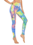 SEASUM Womens Gym Leggings of Tie Dyed Print Design - SEASUM