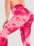 SEASUM Tie-dyed Leggings Compression Yoga Pants for Women - SEASUM