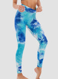 SEASUM Tie-dyed Leggings Compression Yoga Pants for Women - SEASUM