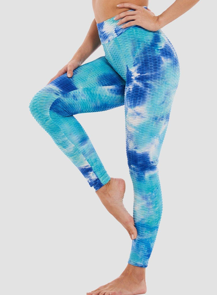 SEASUM Tie-dyed Leggings Compression Yoga Pants for Women - SEASUM
