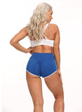Solid Scrunched Women Sports Tight Shorts - SEASUM