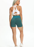 Women Three-dimensional Body Shaping Jacquard 5" Shorts(Color contrast)