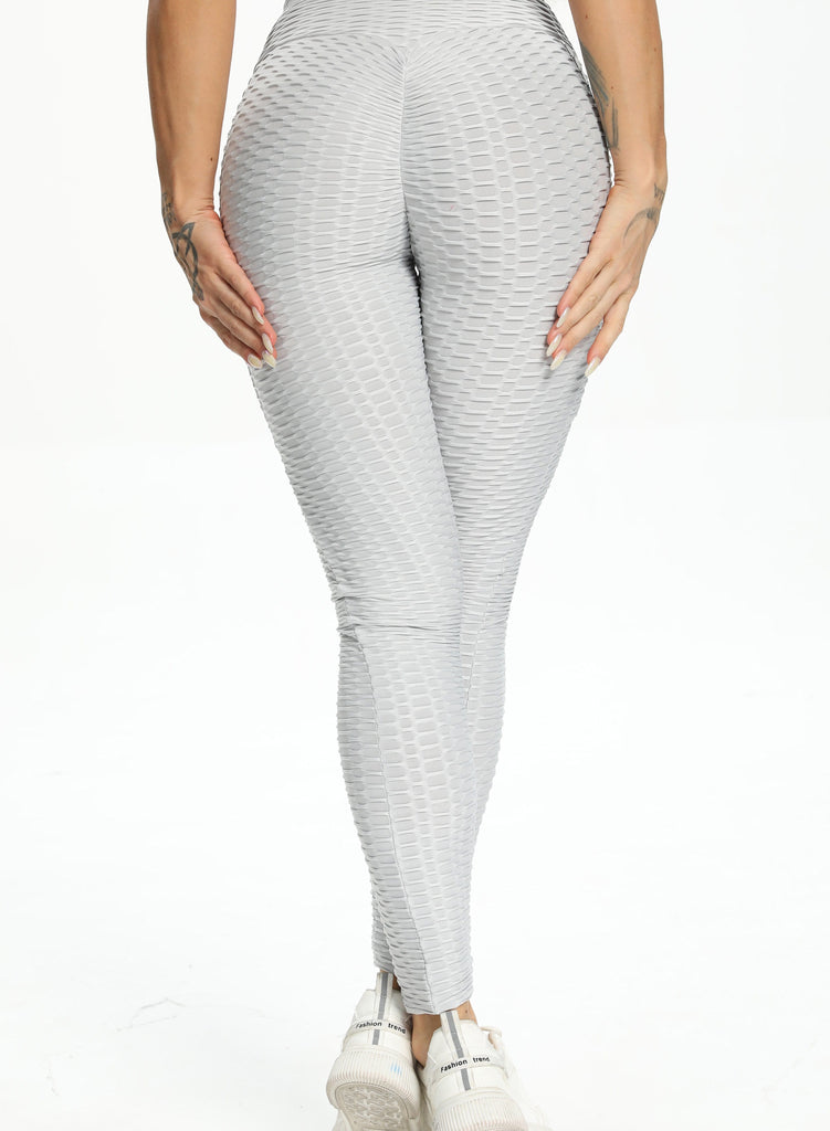 Women Body Shaping Jacquard  Pocket Leggings