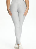 Women Three-dimensional Body Shaping Jacquard  Pocket Leggings（Solid Color）