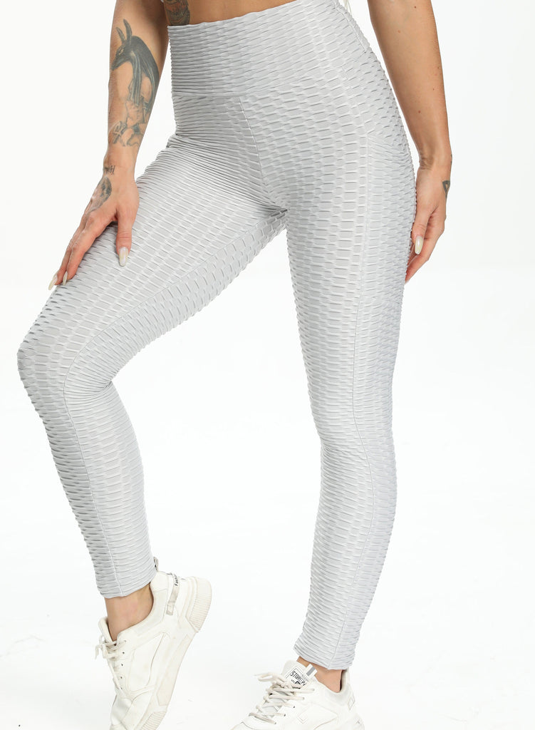 Women Body Shaping Jacquard  Pocket Leggings