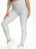 Women Body Shaping Jacquard  Pocket Leggings