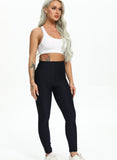 Women Body Shaping Jacquard  Pocket Leggings
