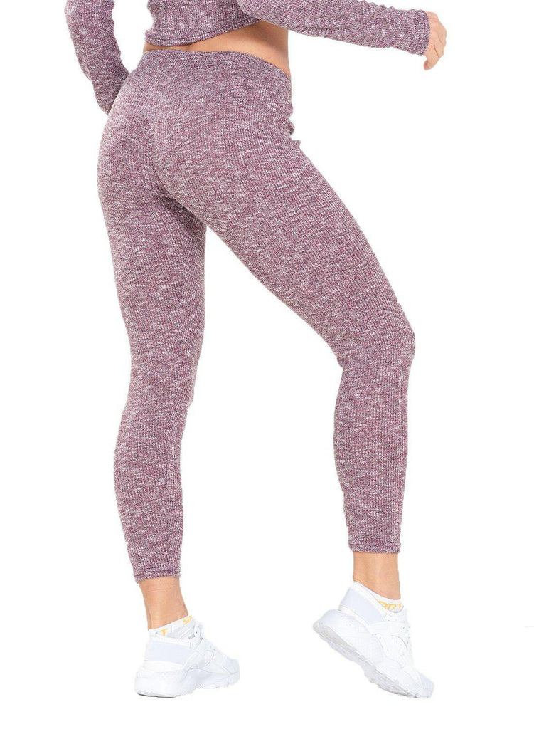 Knitted Comfortable Elastic Waistband Leggings - SEASUM