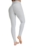 High Waist Textured Ruched Women Leggings